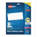 Avery Easy Peel Wht Address Labels w/Sure Feed, Laser, 0.5x1.75, Wht, PK2000 05267